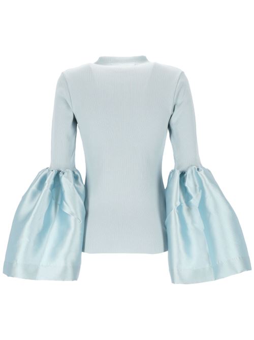 Top donna in maglia di cotone Marques'Almeida | RST24TP0312JRRLIGHT BLUE